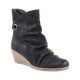 Boots nữ BATA cổ thấp đế xuồng đen BB15