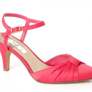 Sandal nữ Fuchsia Fashion Wide Fit Satin Full Toe Court Shoe X07
