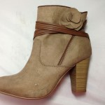 Boot nữ VNXK DIVAS cao gót cổ thấp mùa nâu đậm BB031.NA.39