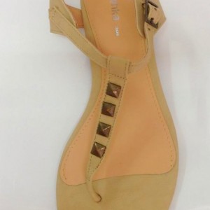 Sandal bệt nữ VNXK BERSHKA màu be X05